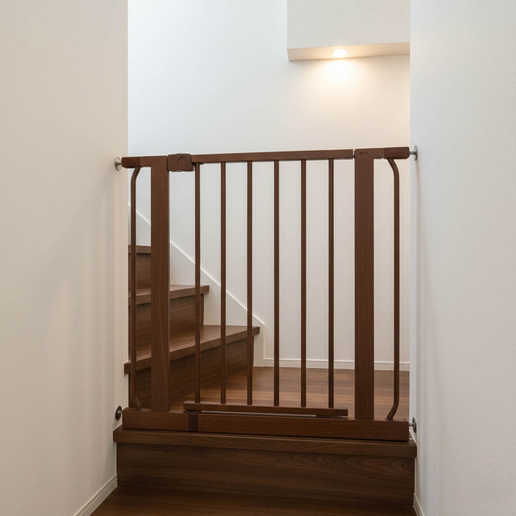 階段上・階段下・壁がない・斜めなどベビーゲートの設置場所の注意が必要な設置場所イメージ