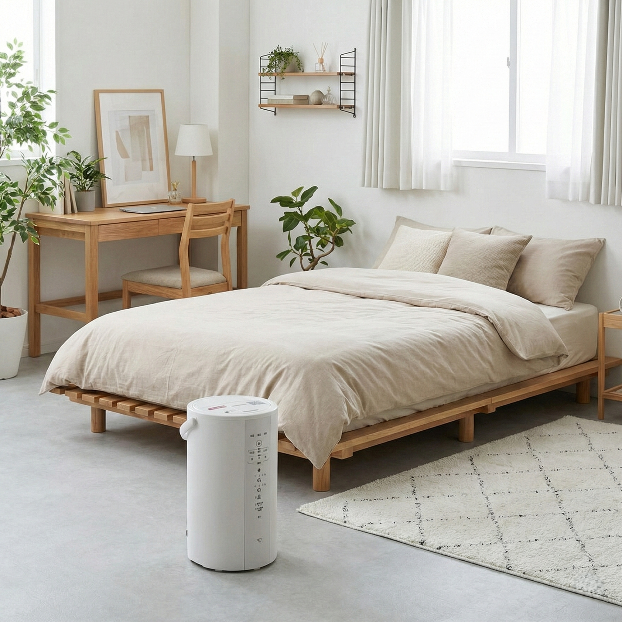 清潔でお手入れ不要の象印加湿器で乾いたお部屋に潤いを！