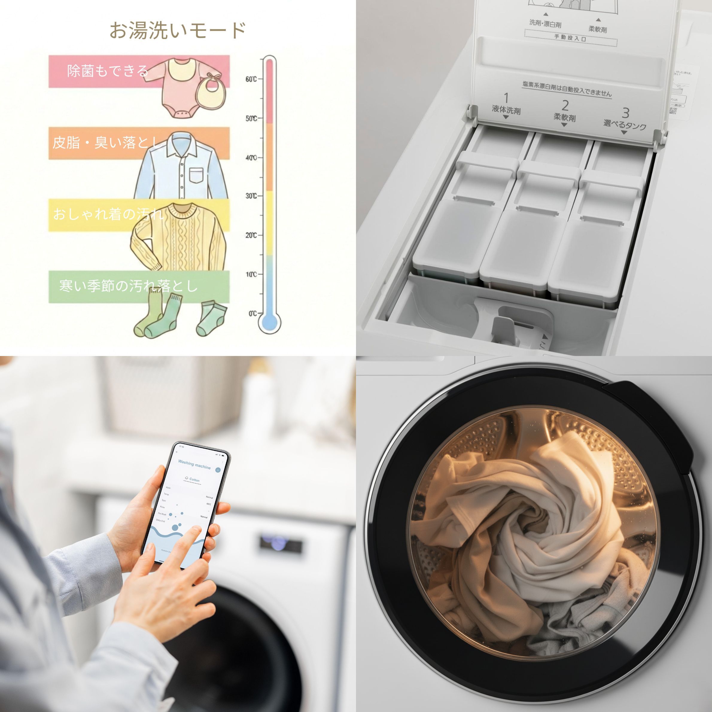 ドラム式洗濯機の機能いろいろ