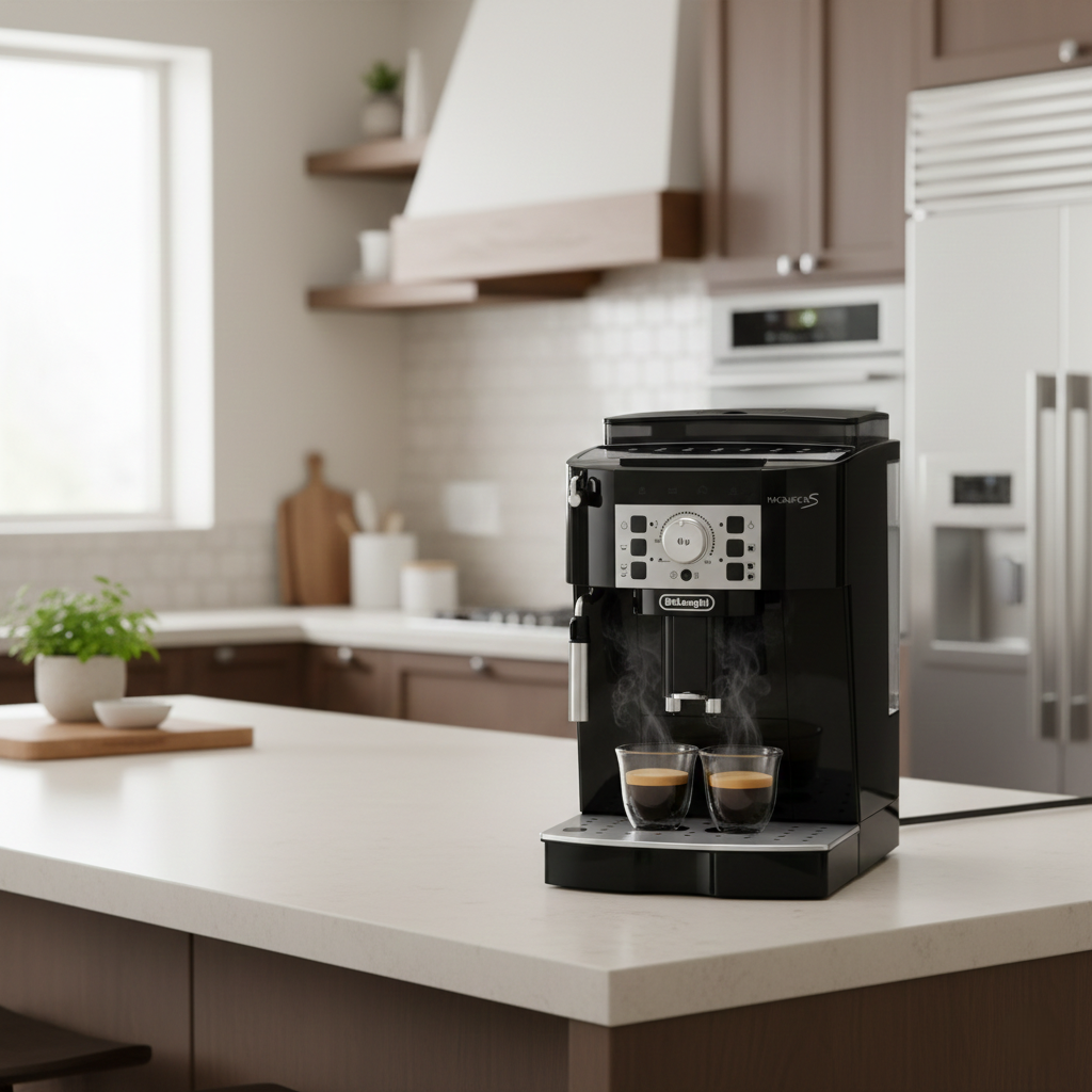 デロンギのコーヒーメーカーがあるキッチン