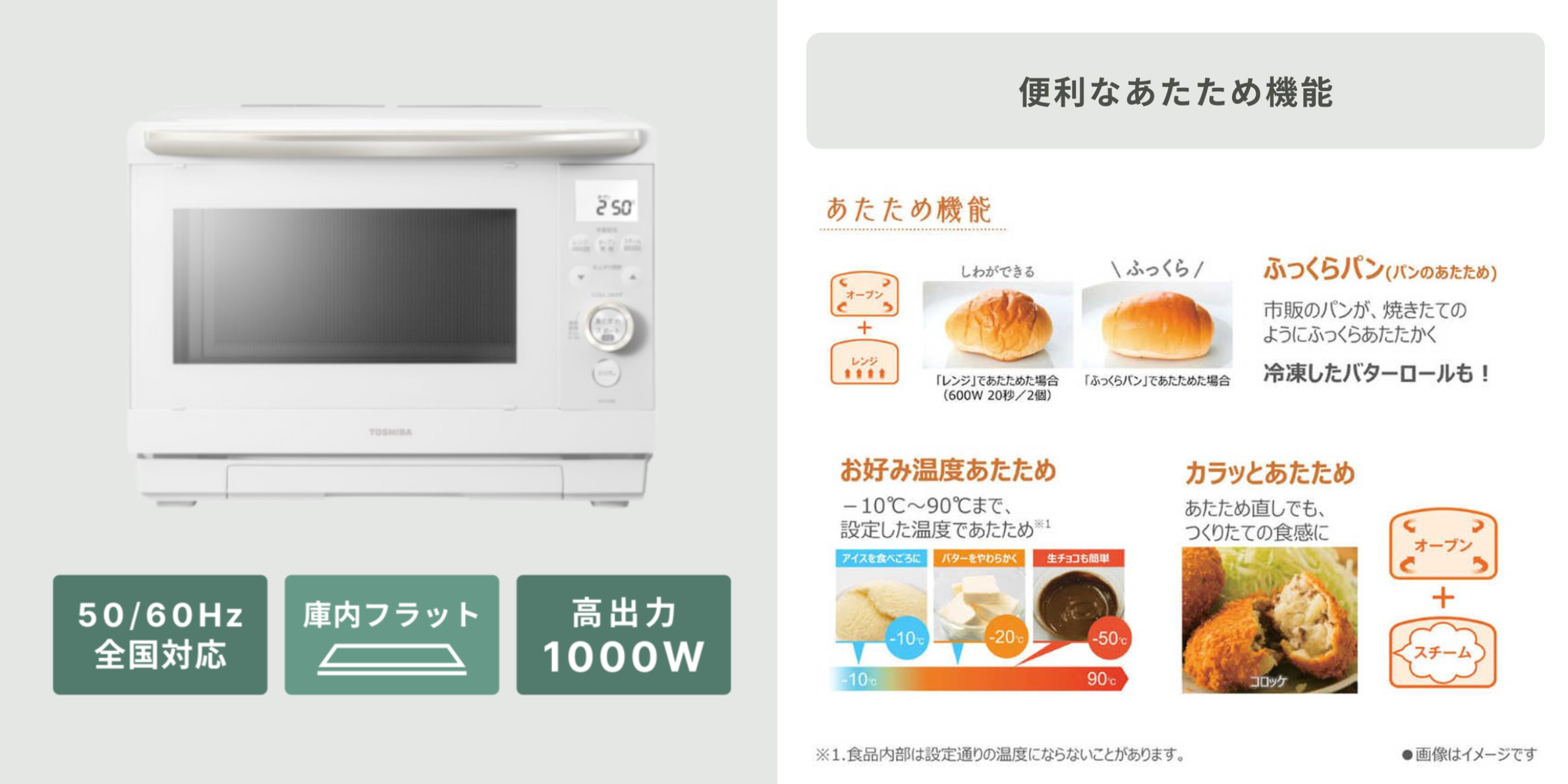 健康に気遣う人に人気　TOSHIBA 石窯ドーム 過熱水蒸気オーブンレンジ