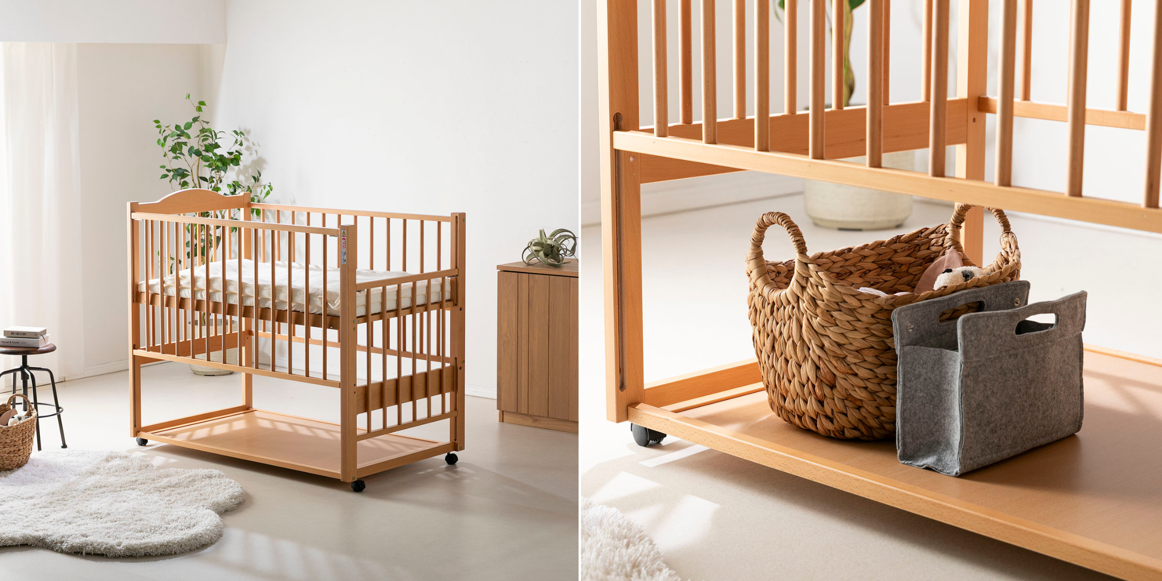 石崎家具 ツースライド ベビーベッド レギュラーサイズ