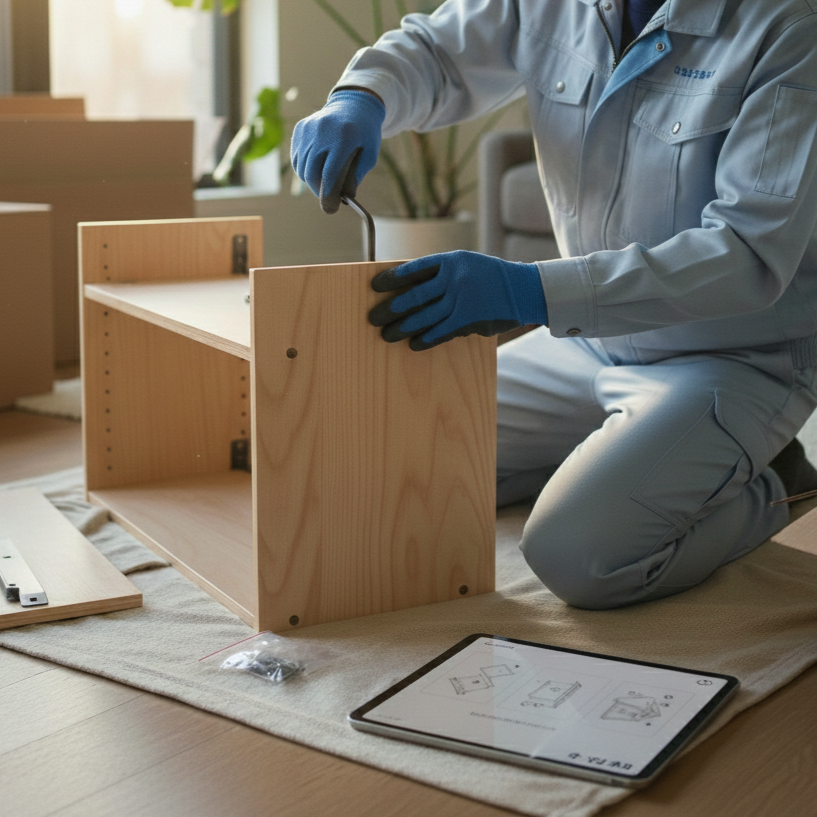 家具のレンタル・サブスク CLAS（クラス）なら、難しい家具の組み立てもオプション可能