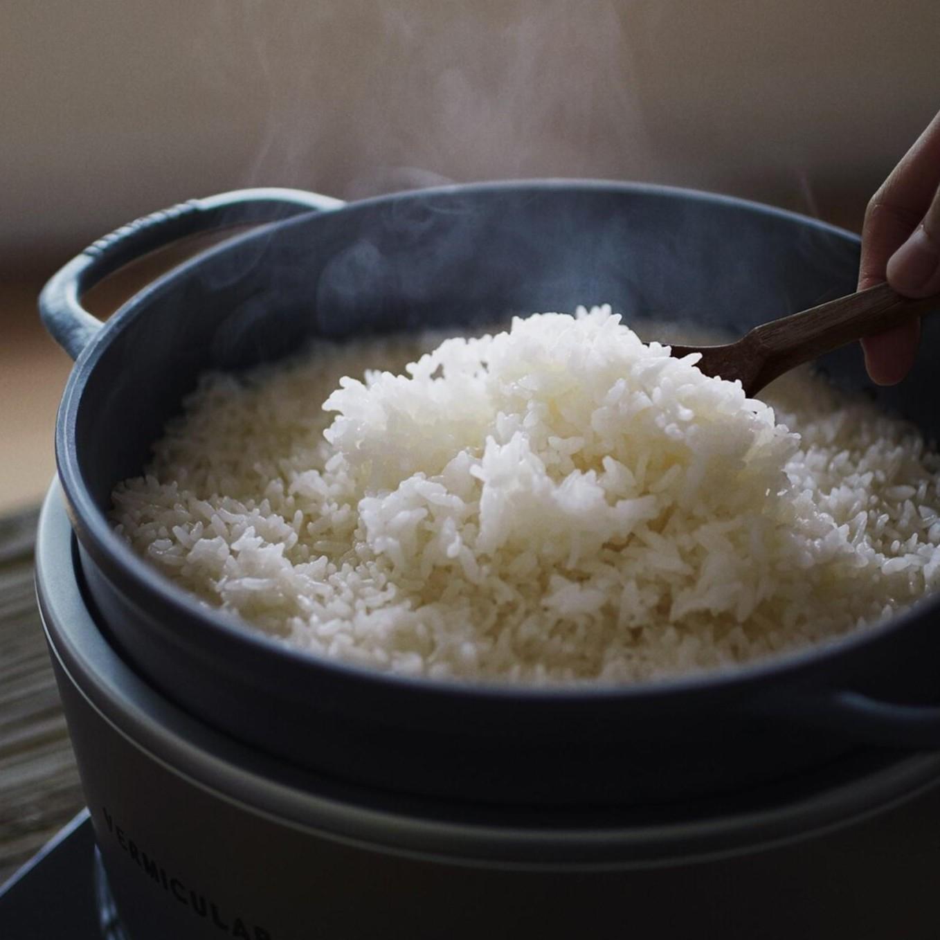 バーミキュラ ライスポットで炊き上げたお米