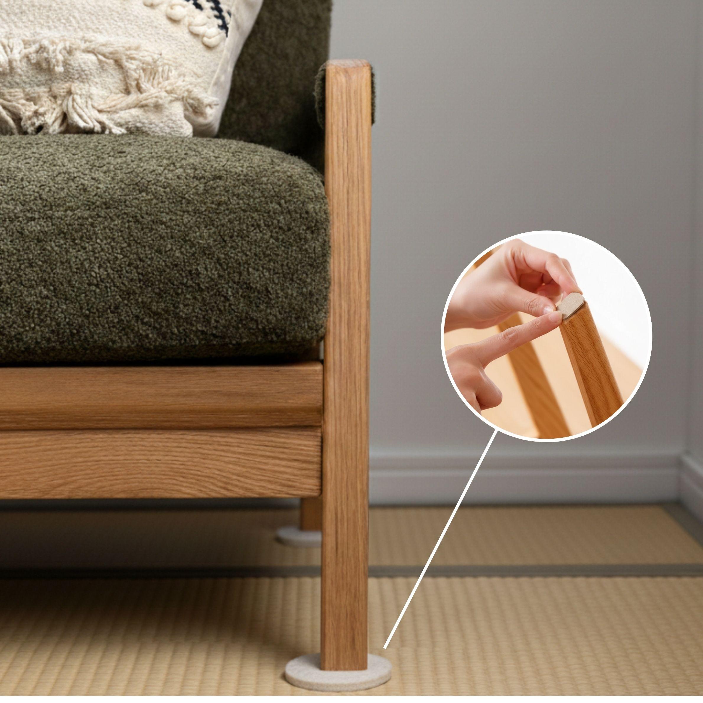 畳の傷つけ防止になるソファの脚に付けるフエルトカバー