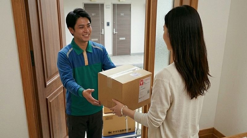 合わなかったアイテムを返却するシーン