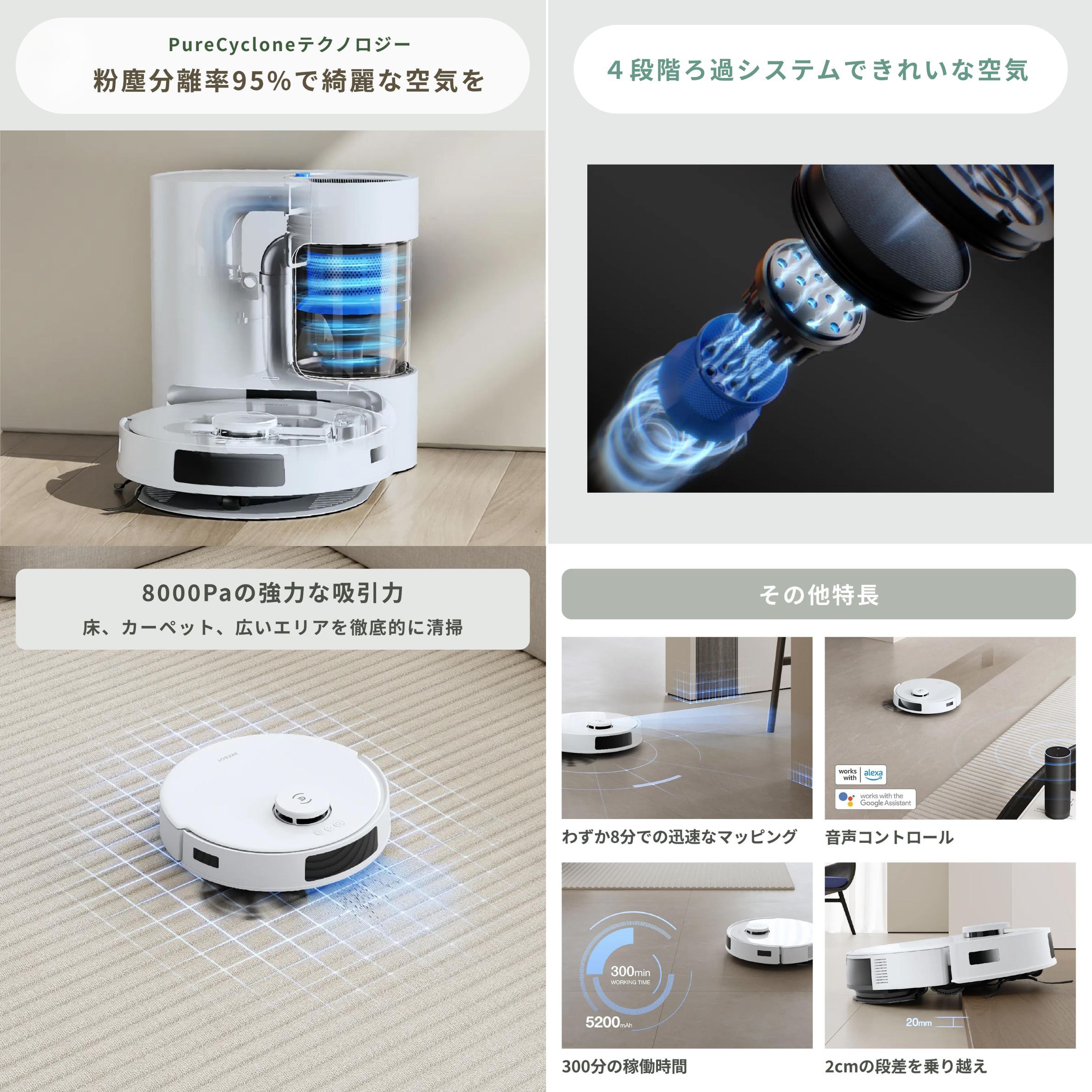 ECOVACS (エコバックス)ロボット掃除機　DEEBOT N20 MAX PLUS　（YDLX11）の機能や魅力