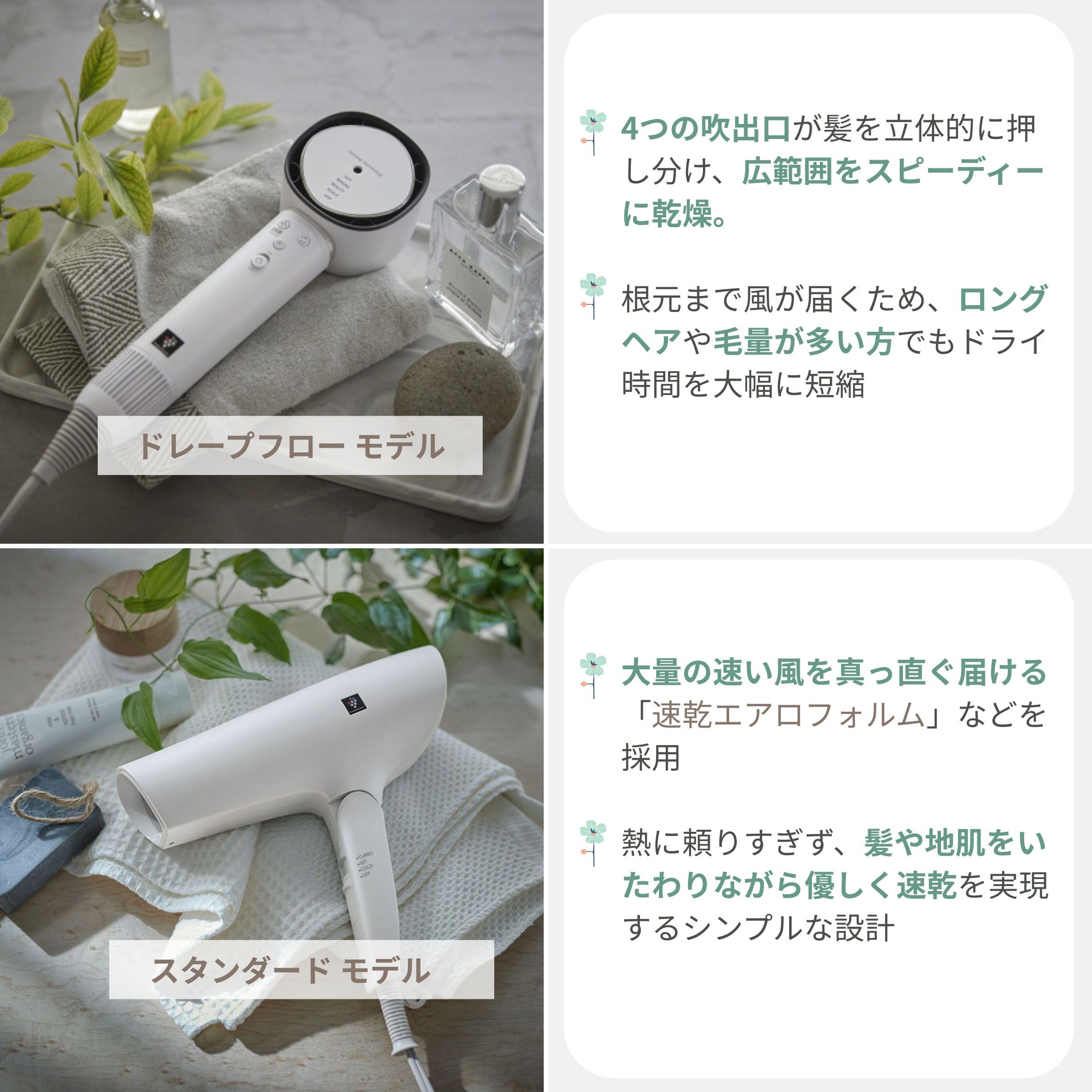 シャープのプラズマクラスタードライヤーの種類