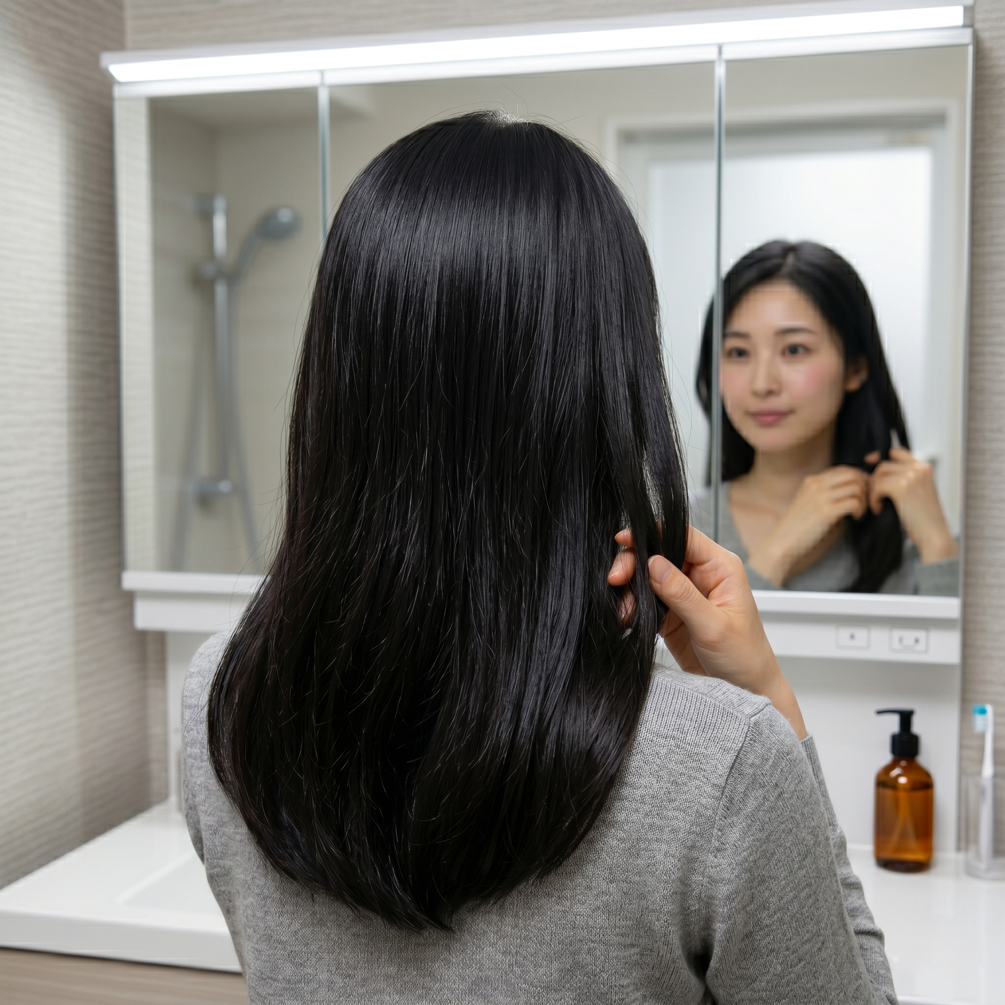 好みのシャープのドライヤーを見つけて理想のドライヤーでさらさら美髪になり、うれしい女性