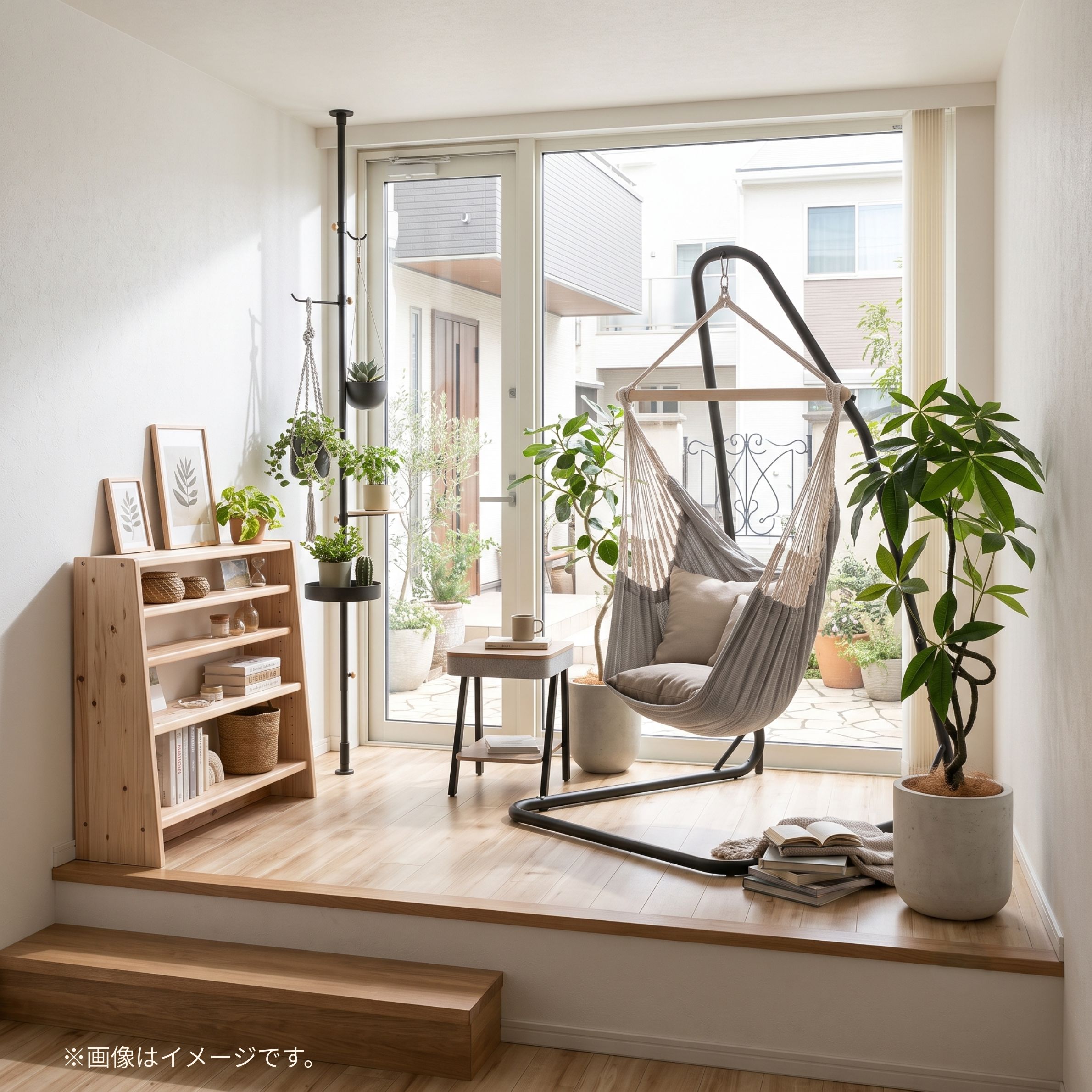 観葉植物がかわいい窓際のヌック
