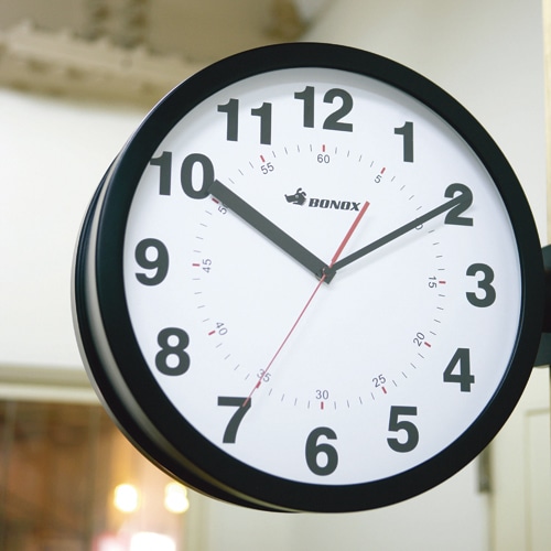 かっこいい壁掛け時計 デザイナーズ　DULTON ダルトン DOUBLE FACE WALL CLOCK　ブラック