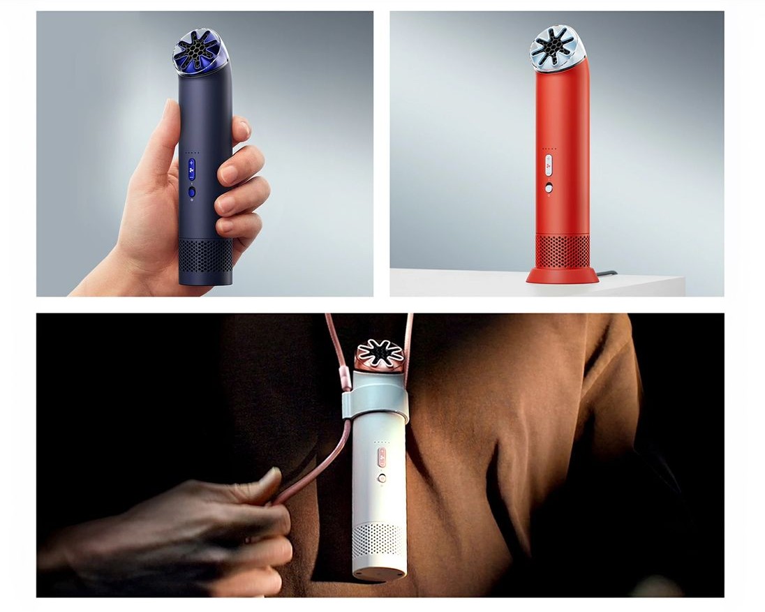 Dyson HushJet Mini Cool ファンは、羽なし構造で手持ち・首かけ・デスクの1台3役