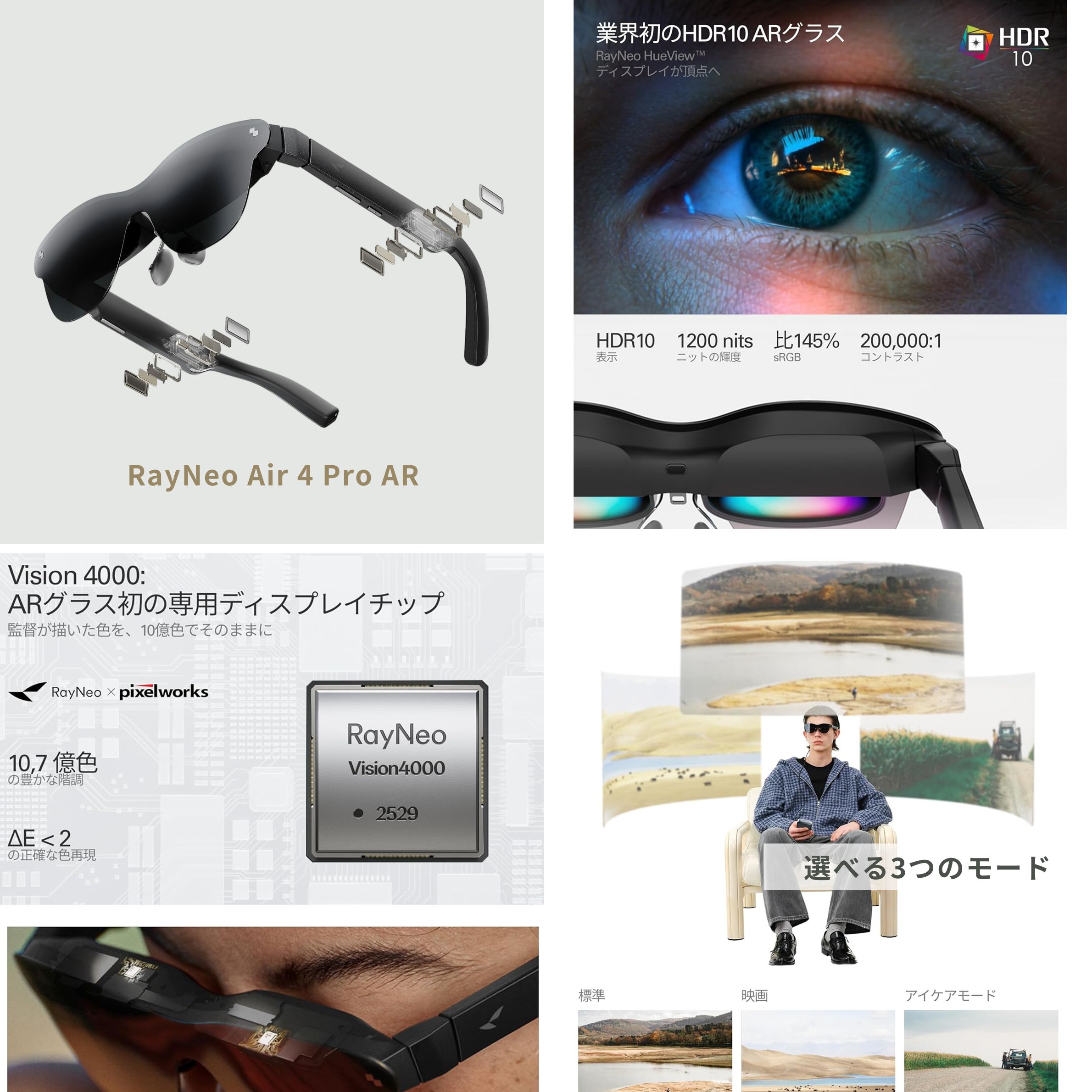 スマートグラス おすすめ arグラス RayNeo Air 4 Pro AR