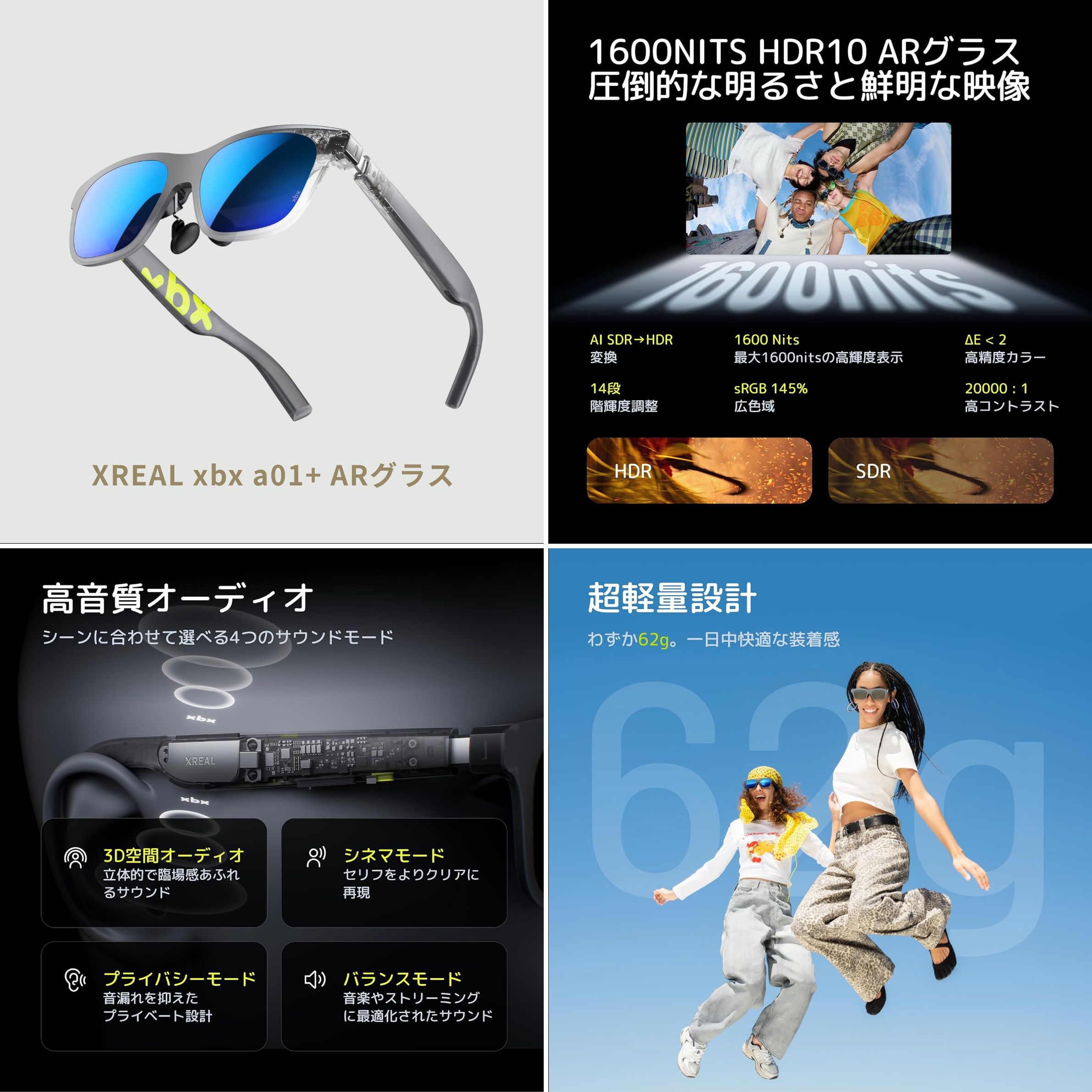 スマートグラス おすすめ arグラス XREAL xbx a01+ ARグラス P1012