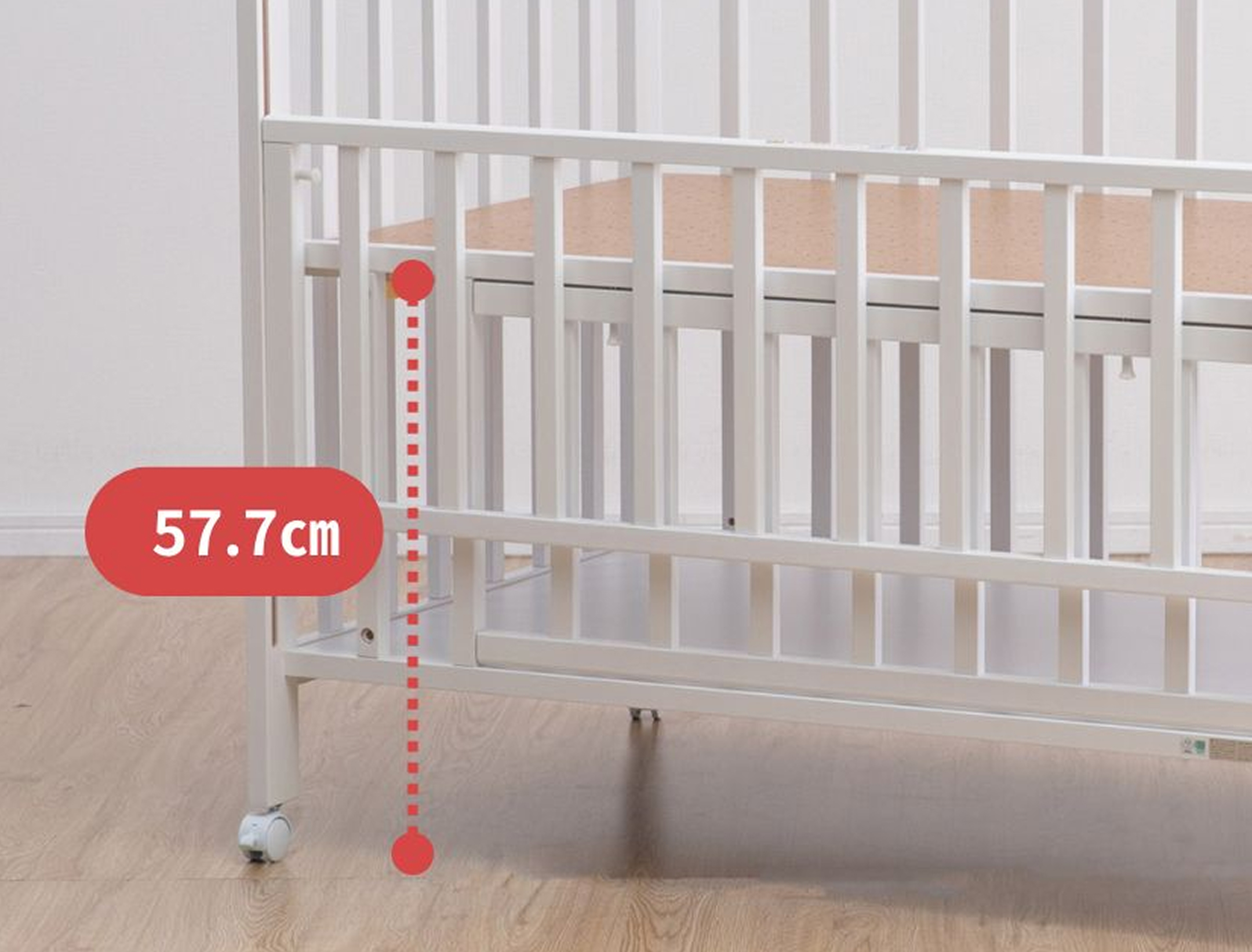 ベビーベッド レギュラーサイズ 石崎家具 アリス ベビーベッド レギュラーサイズ 幅124.8×奥行77.3×高