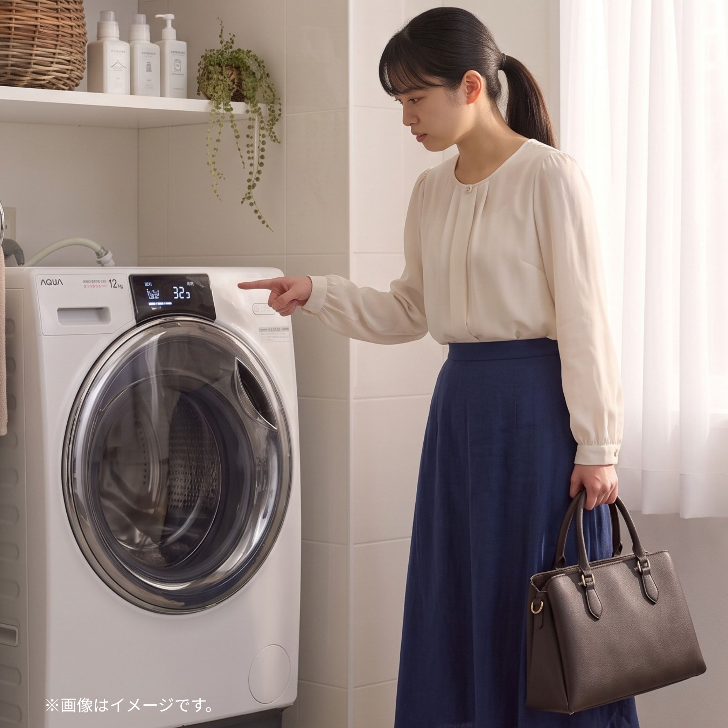 AQUA（アクア）まっ直ぐドラム ドラム式洗濯乾燥機 【洗濯8kg/乾燥4.5kg】の乾燥が終わらなくてでかけられない女性