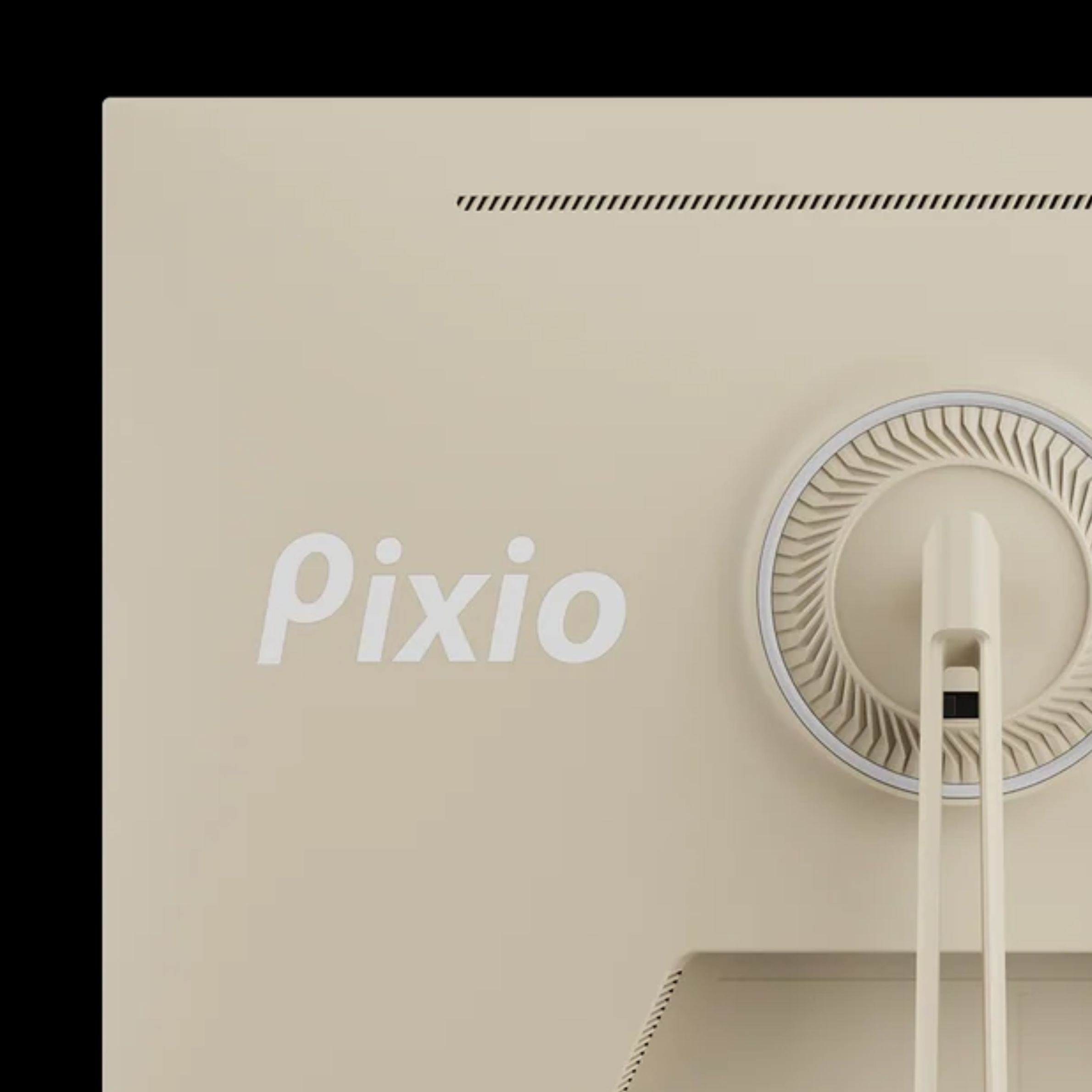 Pixioのロゴが入ったモニター