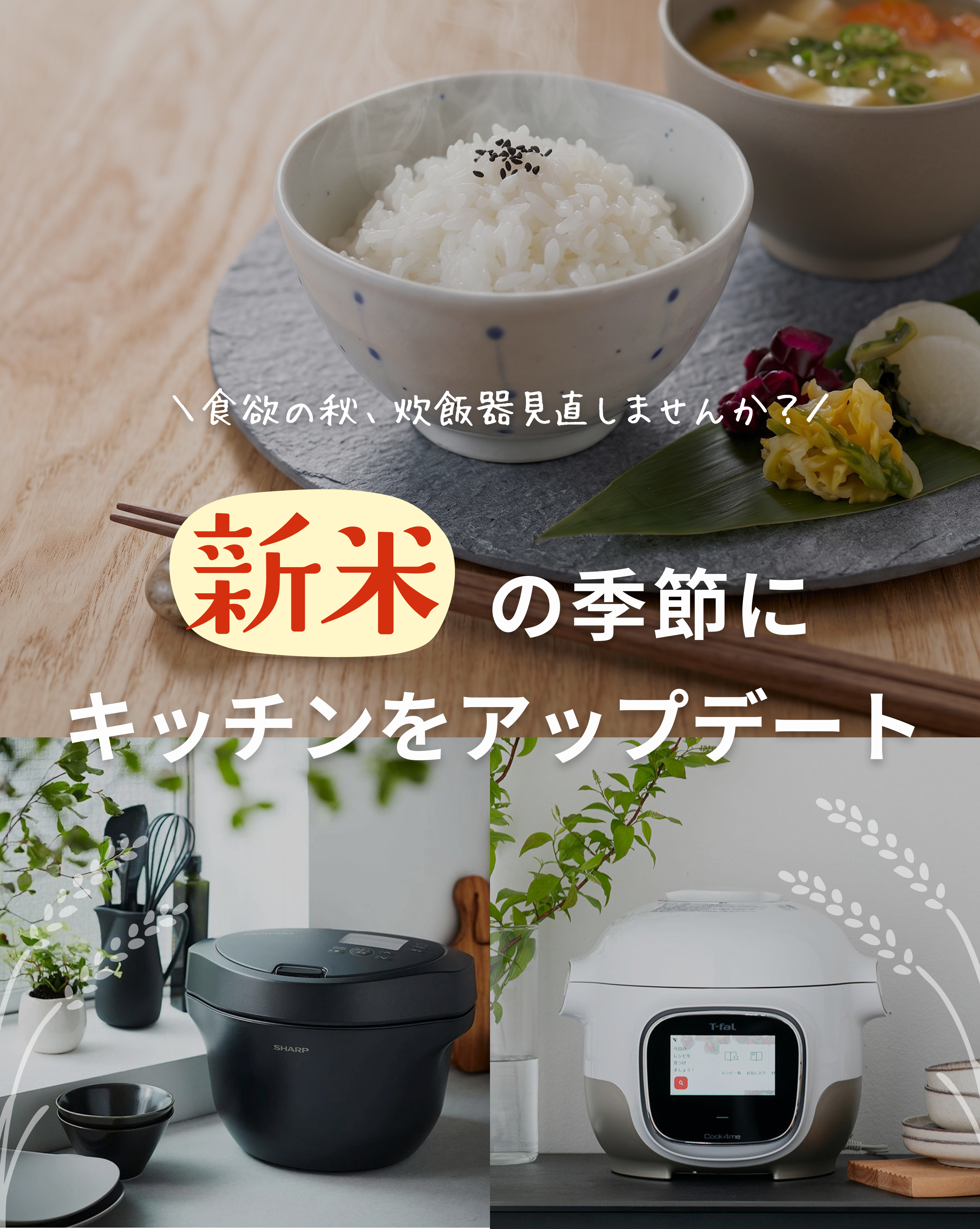 新米がおいしい季節に、キッチンをアップデート！炊飯器・キッチン家電