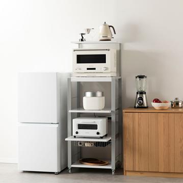 キャスター付レンジラック４段