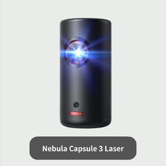 ⭐️早い者勝ち‼️ ネビュラカプセル3プロジェクター 360°三脚、スクリーン付き‼️ モバイルプロジェクター Nebula Capsule 3 Laser Black D2426N11