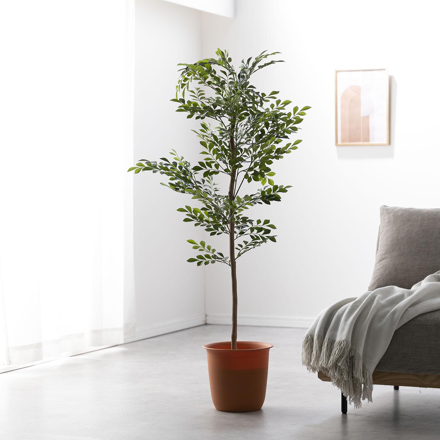 ウンベラータ スパイラル150cm(フェイクグリーン) W60×H150xφ20cm