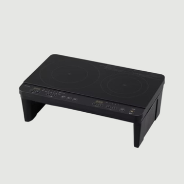 アイリスオーヤマ 2口IHコンロ スタンド脚付 1400W 