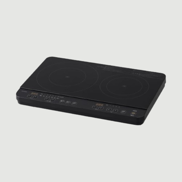 アイリスオーヤマ 2口IHコンロ フラット脚無し 1400W 