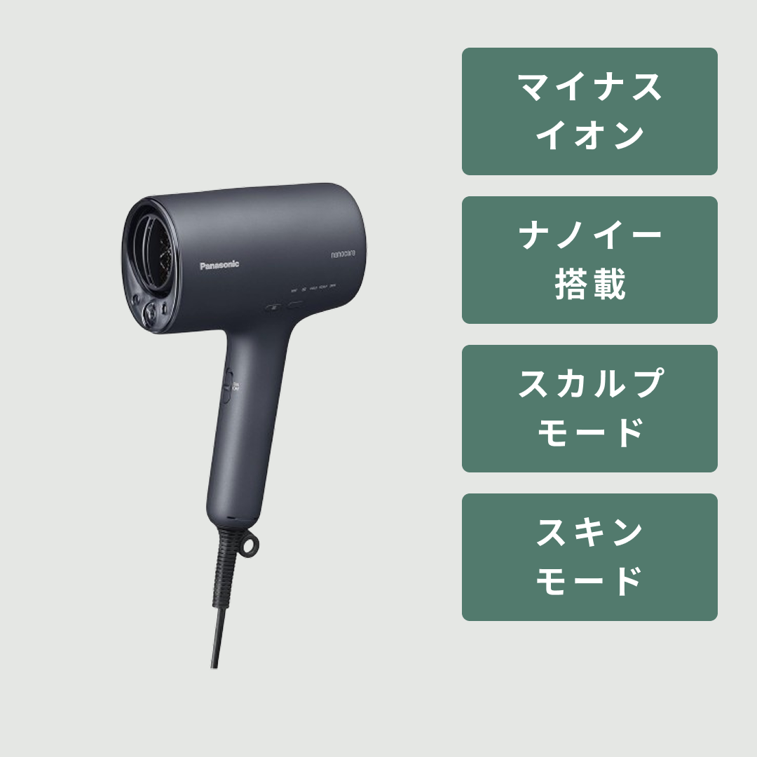 Panasonic ナノケア ヘアドライヤー ダブルミネラル W21.4×D9.2×H22