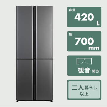 AQUA 420L 4ドア冷凍・冷蔵庫