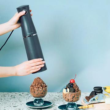 ドウシシャ 電動ふわふわとろ雪スティックかき氷器 