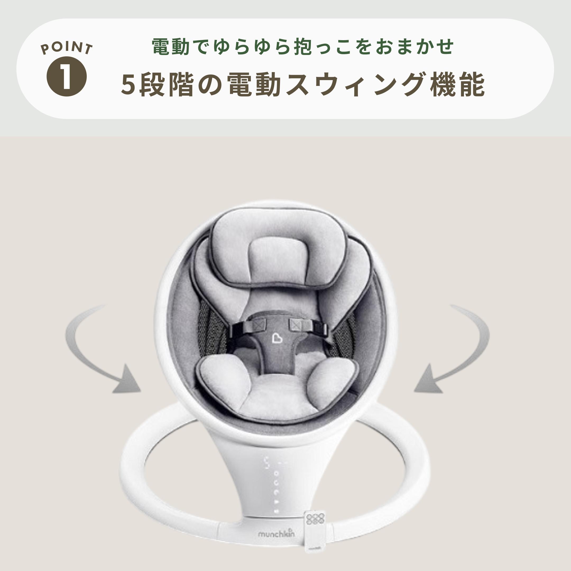 美品 munchkin マンチキン 電動ベビースウィング munchkin マンチキン 電動ベビースウィング・バウンサーのレンタルなら