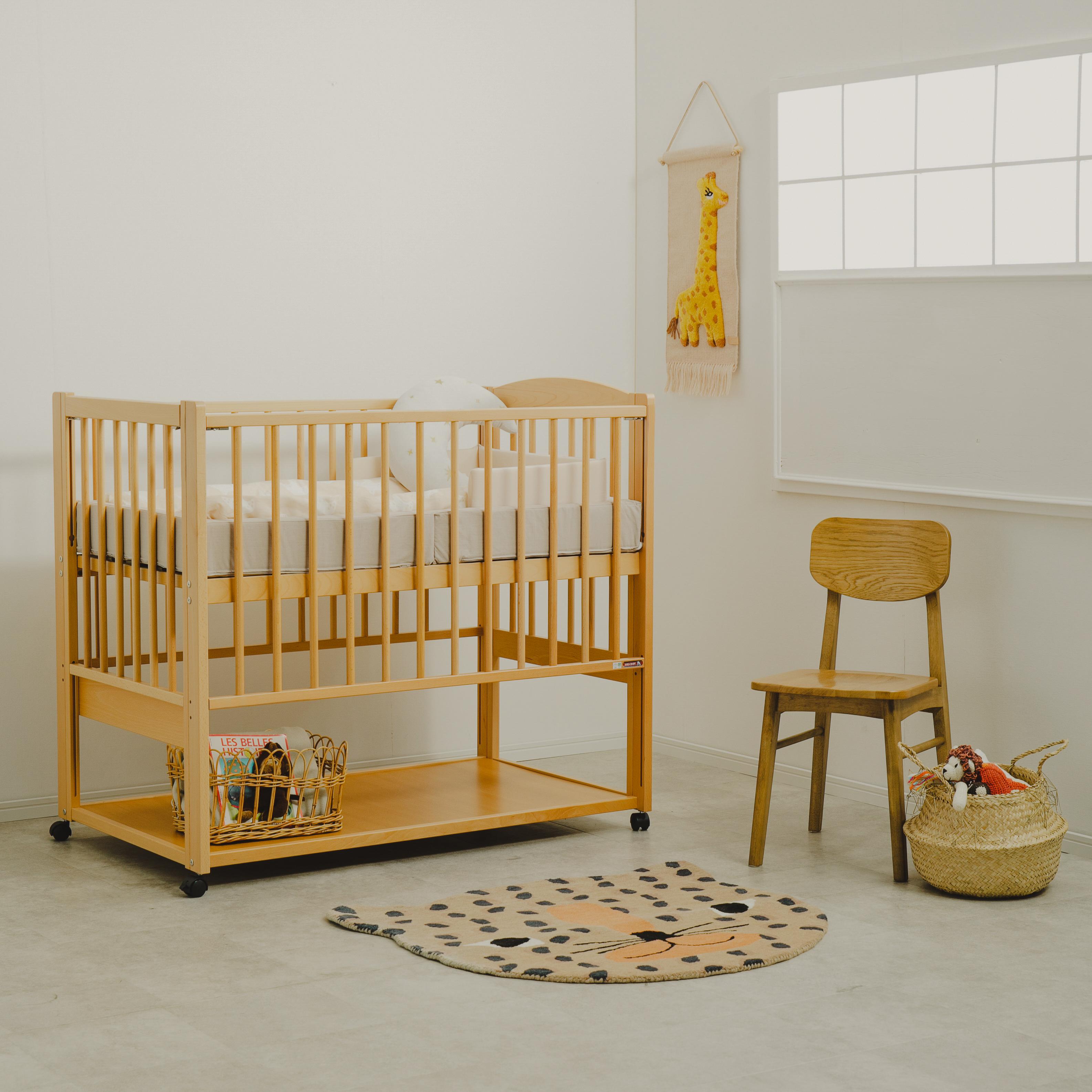 高級 サワベビー ベビーベッド Amazon.co.jp: Sawa Baby S Type Sucre (With Belt) Crib Natural No