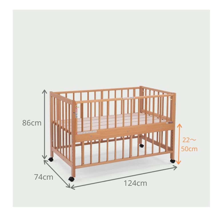 SAWABABY スクレ 添い寝ベビーベッド レギュラーサイズ ハイタイプ