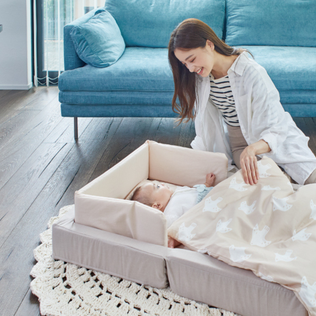 【美品】カトージ　折りたたみベビー組布団 カトージ 折りたたみベビー布団(クリーム) 05403 1個（直送品） - アスクル