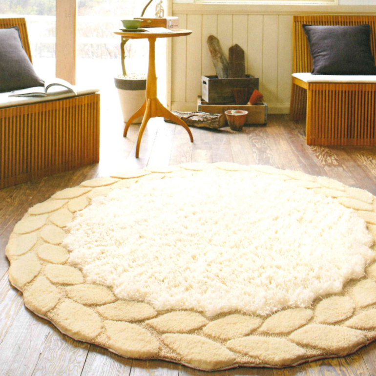 TORI アイボリーニット ラグ φ150cm TOLI / 東リのレンタル