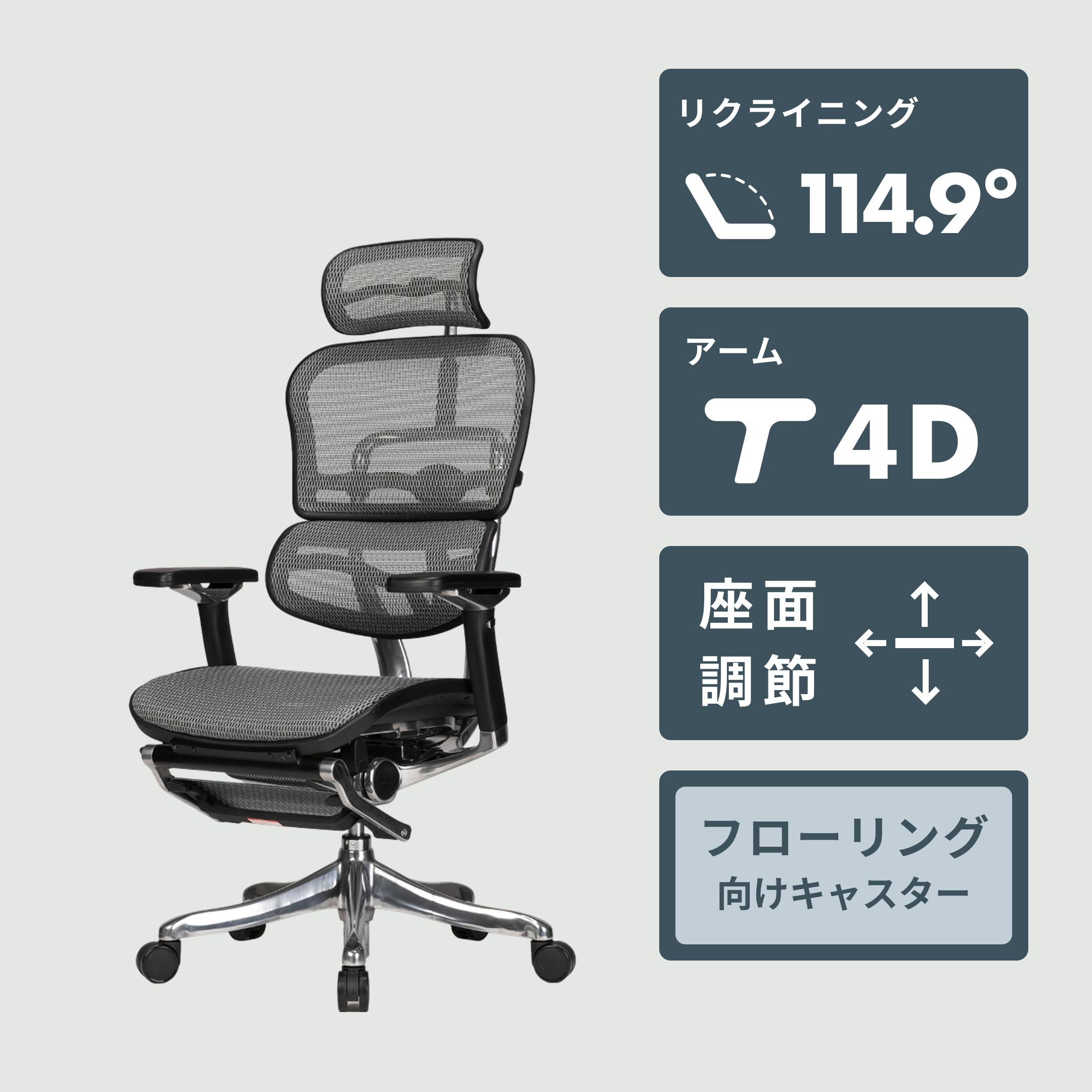 Ergohuman PRO オットマン内蔵 ワークチェア エラストメリック