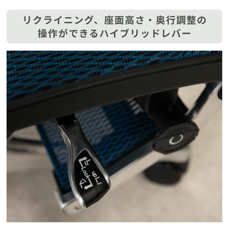 Ergohuman PRO オットマン内蔵 ワークチェア エラストメリックメッシュ 