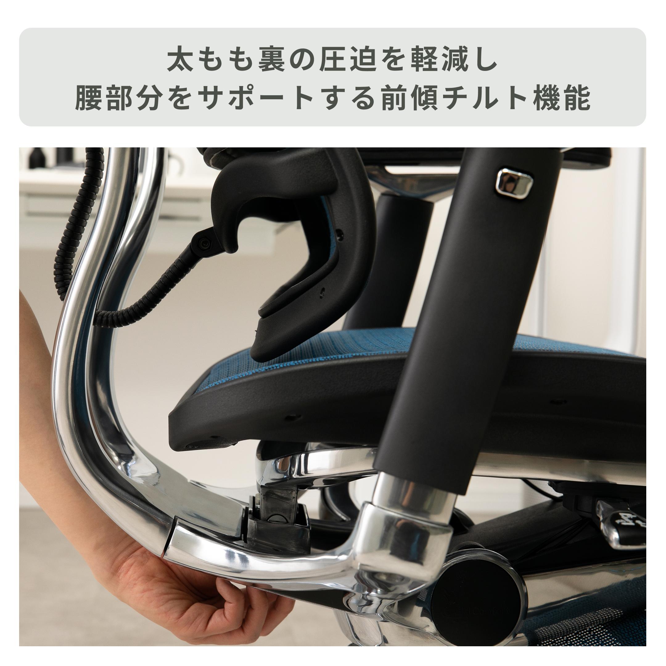 Ergohuman PRO オットマン内蔵 ワークチェア エラストメリックメッシュ