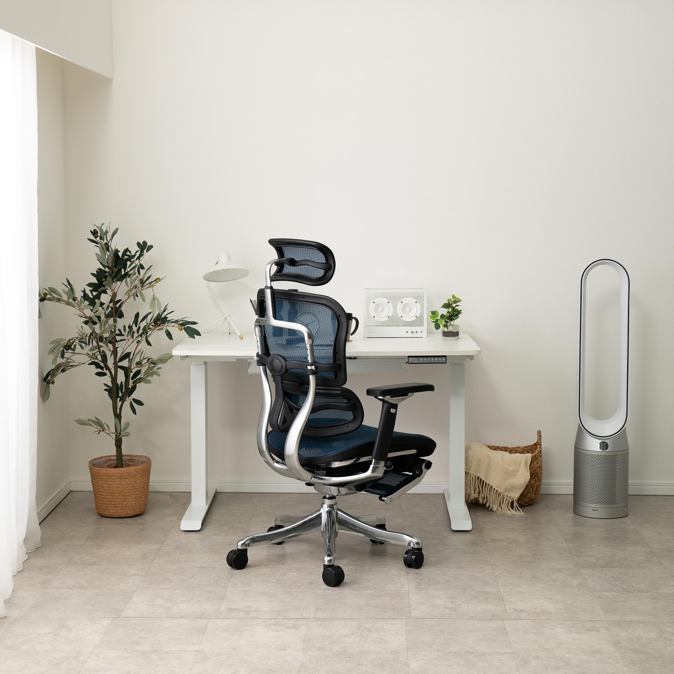 Ergohuman PRO オットマン内蔵 ワークチェア エラストメリックメッシュ