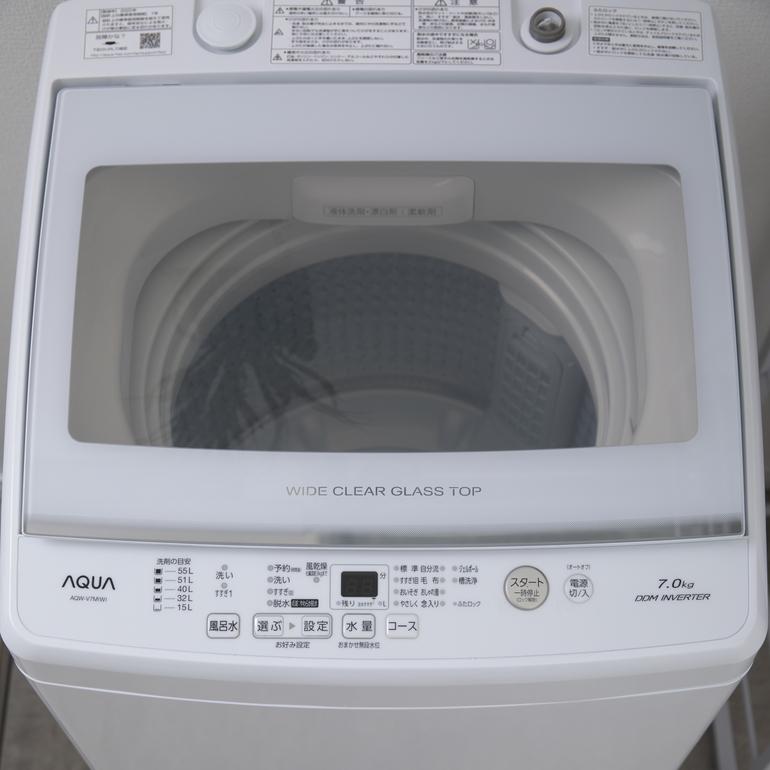 AQUA 洗濯槽が見える 縦型洗濯機 洗濯：7kg AQUA / アクアのレンタル 