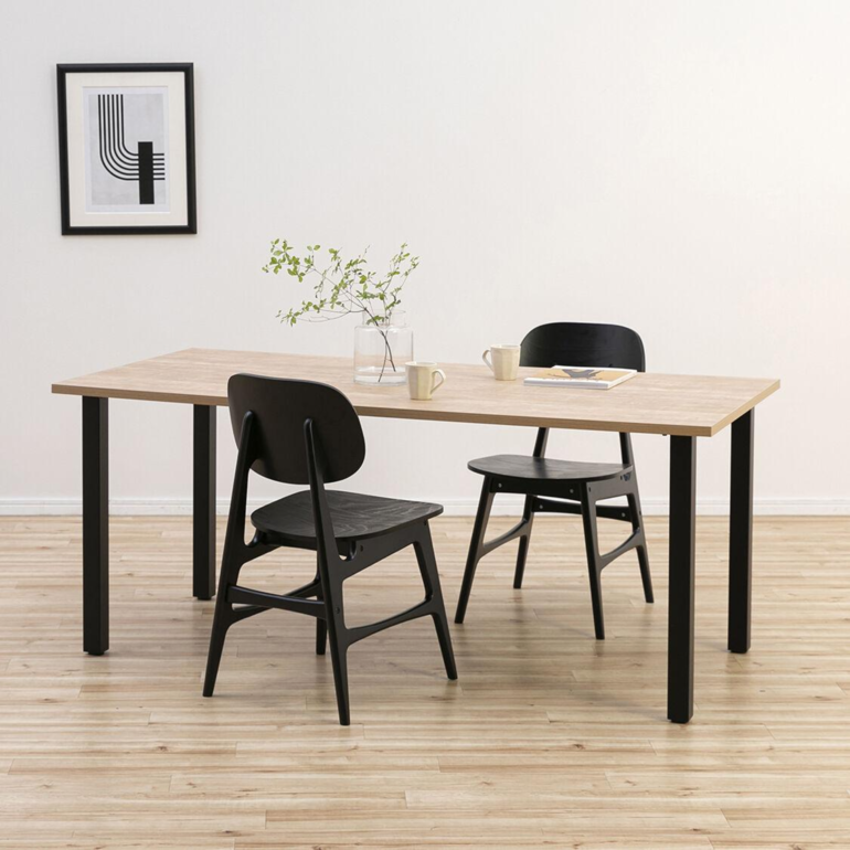 CIRCLE メラミン天板 ダイニングテーブル W135×D80×H70cm CIRCLE
