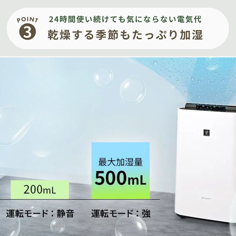 SHARP (シャープ) プラズマクラスター7000 加湿空気清浄機 KC-T50