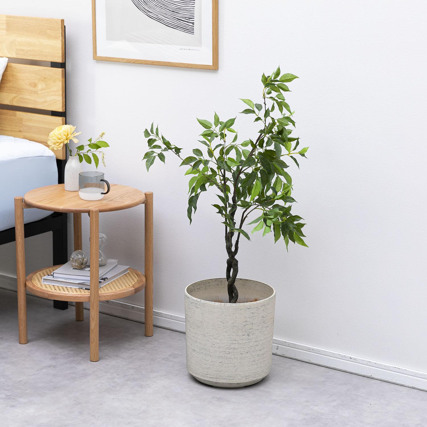 観葉植物 フェイクグリーン ファイカスツリー （ポット付）〔×1本入り〕インテリア asca ファイカスツリー 簡易ポット付 フェイクグリーン 人工