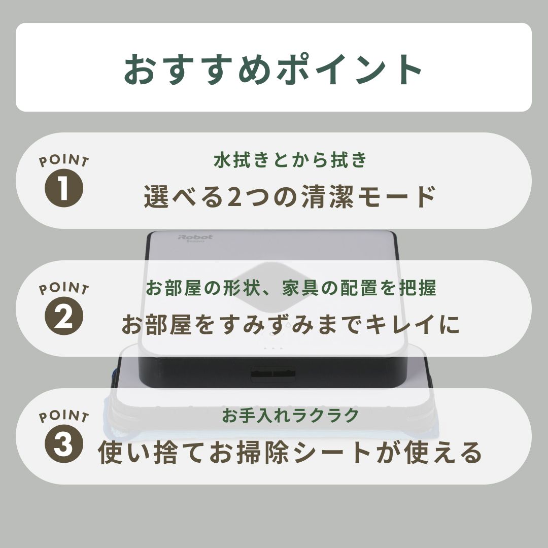iRobot (アイロボット) 水拭きロボットブラーバ 390 B390060 iRobot