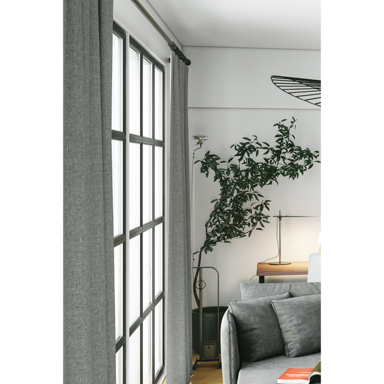 超特化！高級グレー ドレープカーテン 136cm/140cm×2 超特化！高級