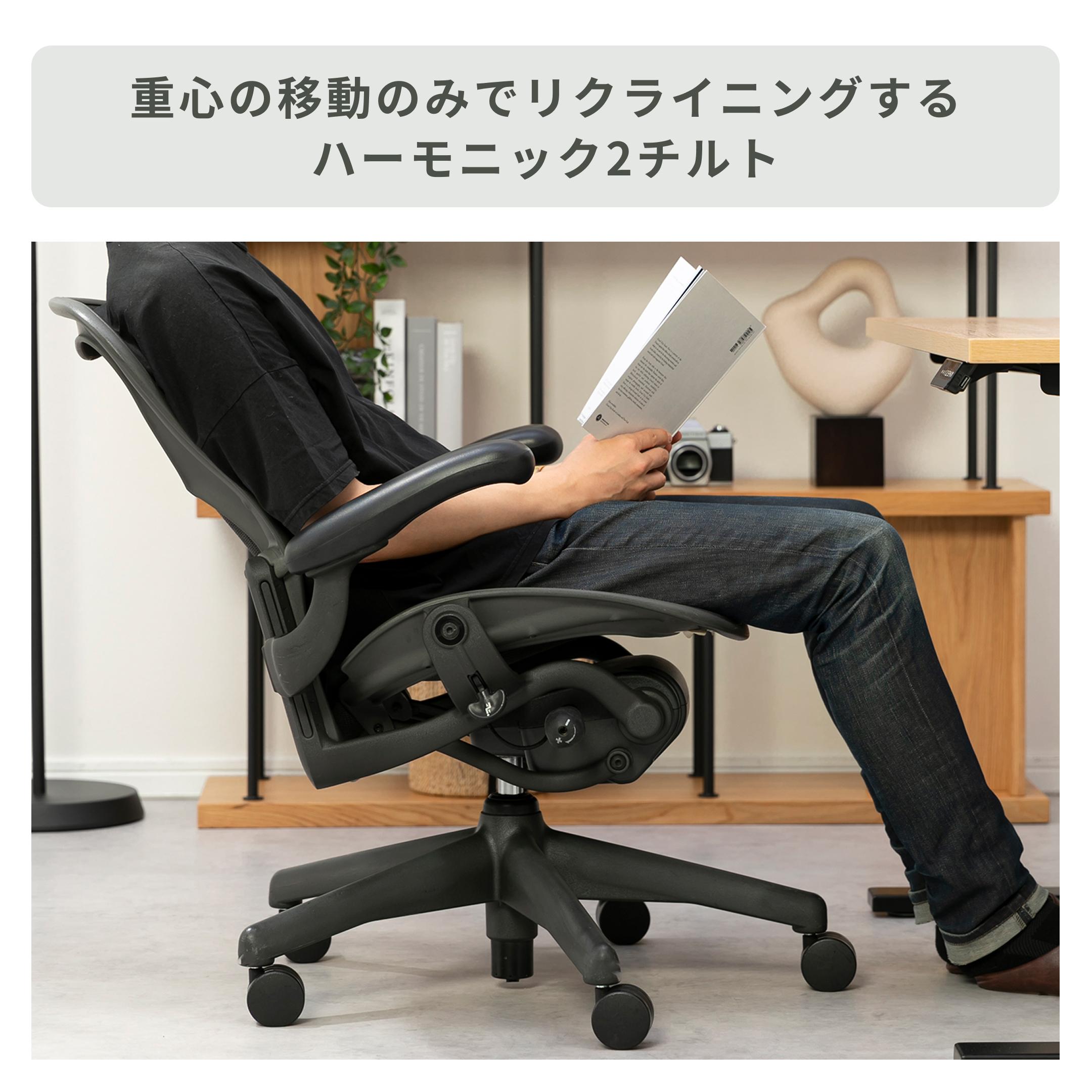 溶接エクレア　bk　アーロンチェア　Aサイズ　フル装備　レバー式可動肘 溶接エクレア bk アーロンチェア Aサイズ フル装備 レバー式可動肘