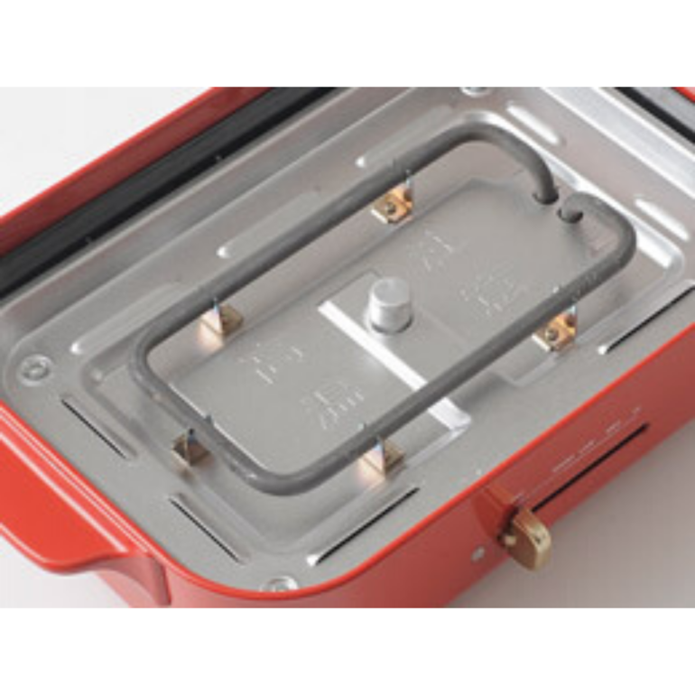 【新品未使用】BRUNO ホットプレート レッド 2〜3人用 BRUNOコンパクトホットプレートレッド（R2622） - イオン