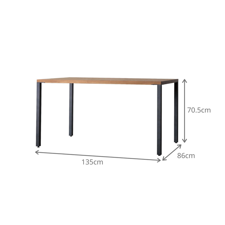 CRASH シンク ダイニングテーブル 幅135×奥行86×高さ70.5cm sekikagu