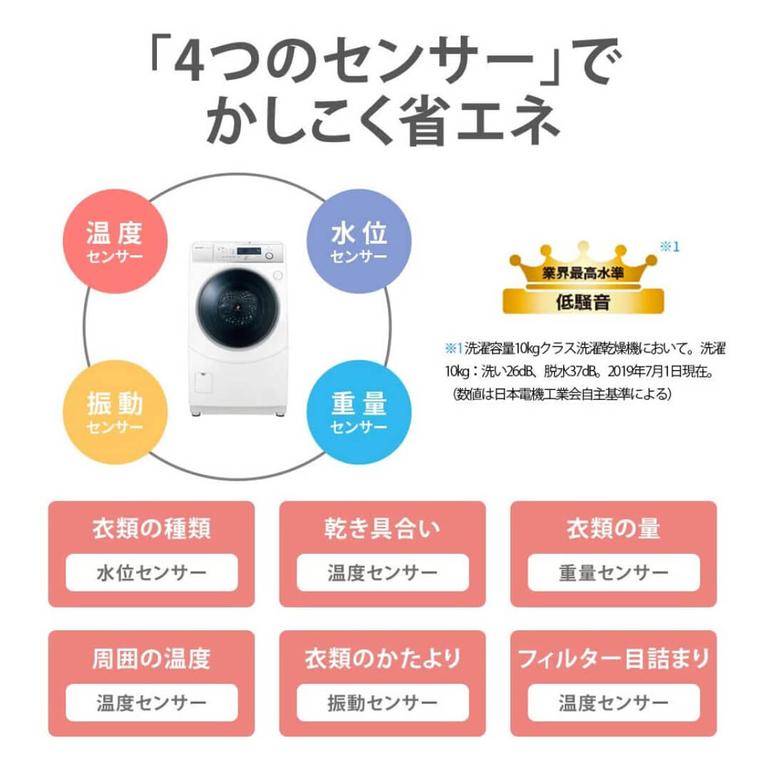 SHARP ドラム式洗濯乾燥機【洗濯10㎏ / 乾燥6kg】 型番おまかせ SHARP 
