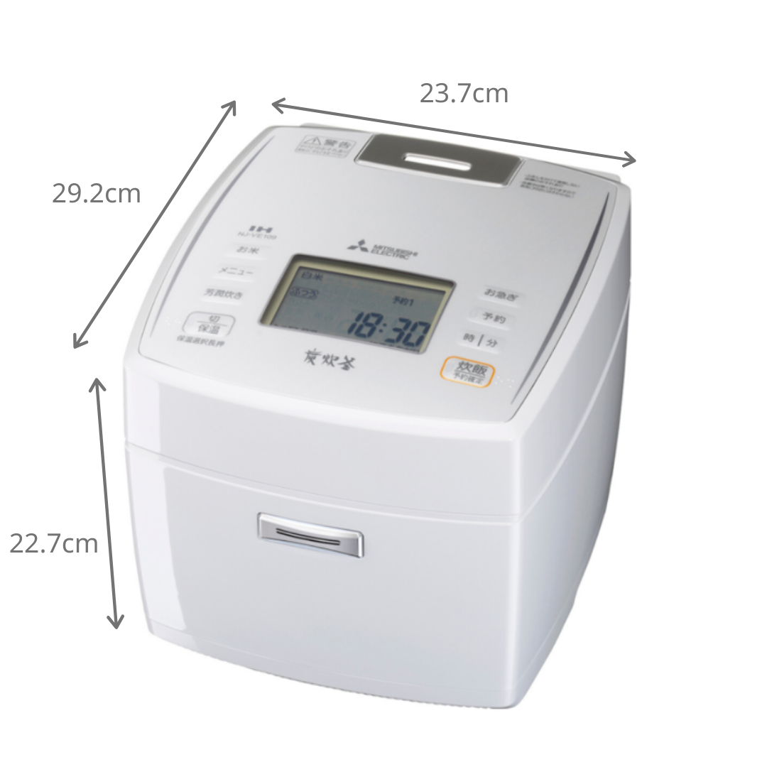 【美品】三菱 IHジャー炊飯器 NJ-VE108 楽天市場】三菱 nj－ve108－w 5．5合炊き ih ジャー炊飯器 備長炭 炭炊